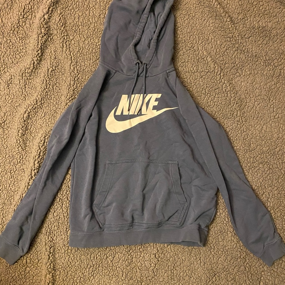 Nike Charcoal Hoodie with Cream Logo
